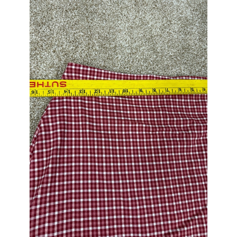 Y2K Hollister Red Gingham Skirt Ultra High Rise Mini M Preppy Schoolgirl 90s Med - Picture 6 of 9